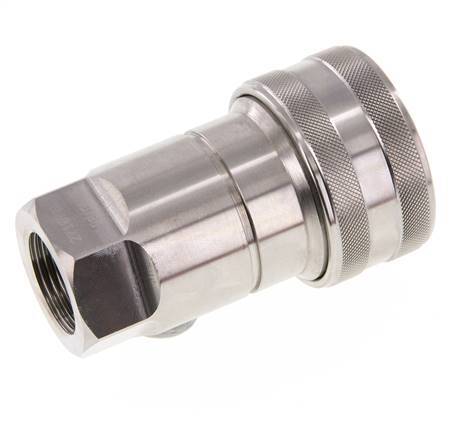 Stainless Steel DN 20 Hydraulic Coupling Socket G 3/4 inch Female Threads ISO 7241-1 B D 31.4mm