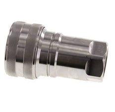 Stainless Steel DN 25 Hydraulic Coupling Socket G 1 inch Female Threads ISO 7241-1 B D 37.8mm