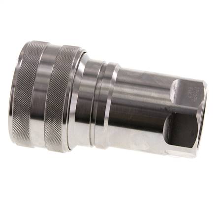 Stainless Steel DN 50 Hydraulic Coupling Socket G 2 inch Female Threads ISO 7241-1 B D 63.2mm