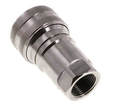 Stainless Steel DN 25 Hydraulic Coupling Socket G 1 inch Female Threads ISO 7241-1 B D 37.8mm