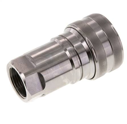 Stainless Steel DN 40 Hydraulic Coupling Socket G 1 1/2 inch Female Threads ISO 7241-1 B D 44.5mm