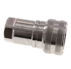 Stainless Steel DN 25 Hydraulic Coupling Socket G 1 inch Female Threads ISO 7241-1 B D 37.8mm