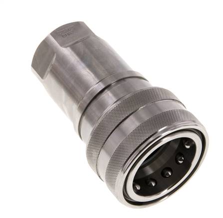 Stainless Steel DN 50 Hydraulic Coupling Socket G 2 inch Female Threads ISO 7241-1 B D 63.2mm