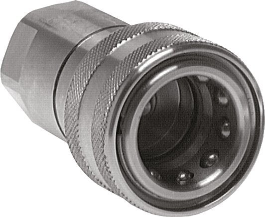 Stainless Steel DN 50 Hydraulic Coupling Socket G 2 inch Female Threads ISO 7241-1 B D 63.2mm