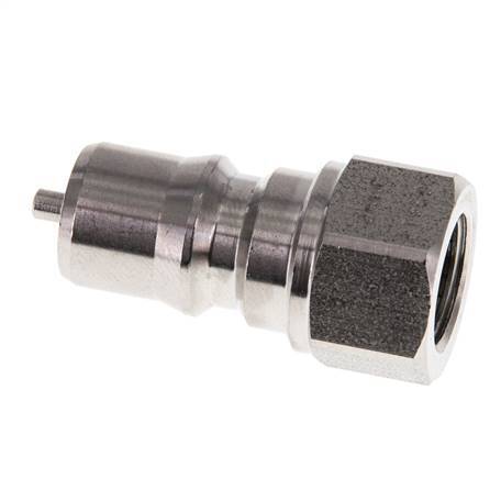 Stainless Steel DN 6.3 Hydraulic Coupling Plug G 1/4 inch Female Threads ISO 7241-1 B D 14.2mm