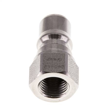 Stainless Steel DN 6.3 Hydraulic Coupling Plug G 1/4 inch Female Threads ISO 7241-1 B D 14.2mm