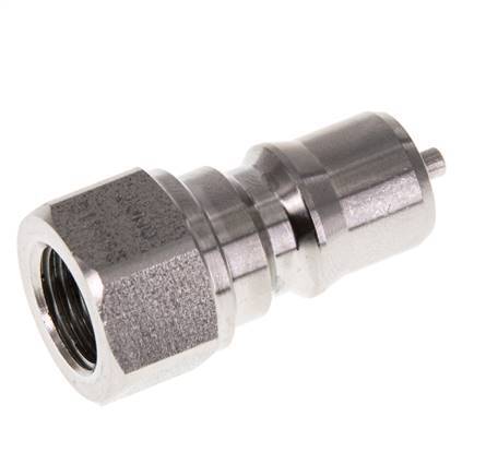 Stainless Steel DN 6.3 Hydraulic Coupling Plug G 1/4 inch Female Threads ISO 7241-1 B D 14.2mm