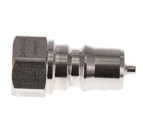 Stainless Steel DN 6.3 Hydraulic Coupling Plug G 1/4 inch Female Threads ISO 7241-1 B D 14.2mm