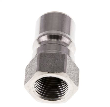 Stainless Steel DN 10 Hydraulic Coupling Plug G 3/8 inch Female Threads ISO 7241-1 B D 19.1mm