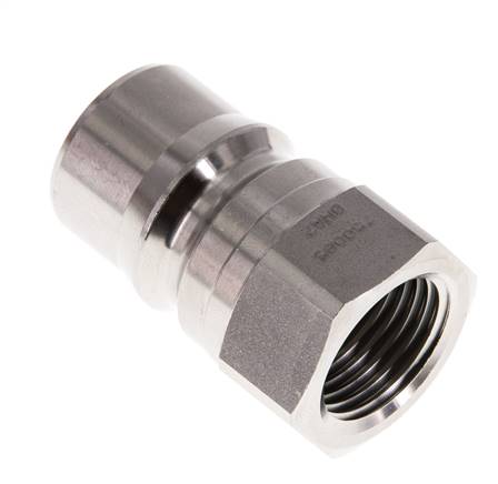 Stainless Steel DN 12.5 Hydraulic Coupling Plug G 1/2 inch Female Threads ISO 7241-1 B D 23.5mm