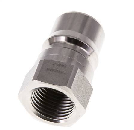Stainless Steel DN 12.5 Hydraulic Coupling Plug G 1/2 inch Female Threads ISO 7241-1 B D 23.5mm