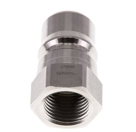Stainless Steel DN 12.5 Hydraulic Coupling Plug G 1/2 inch Female Threads ISO 7241-1 B D 23.5mm