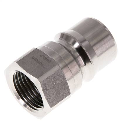 Stainless Steel DN 12.5 Hydraulic Coupling Plug G 1/2 inch Female Threads ISO 7241-1 B D 23.5mm