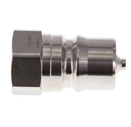Stainless Steel DN 12.5 Hydraulic Coupling Plug G 1/2 inch Female Threads ISO 7241-1 B D 23.5mm