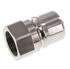 Stainless Steel DN 25 Hydraulic Coupling Plug G 1 inch Female Threads ISO 7241-1 B D 37.8mm