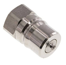 Stainless Steel DN 25 Hydraulic Coupling Plug G 1 inch Female Threads ISO 7241-1 B D 37.8mm
