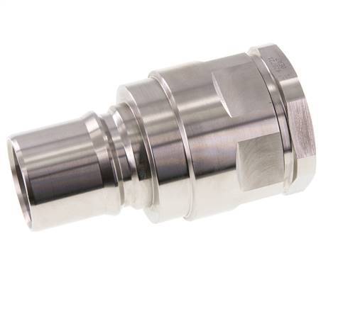 Stainless Steel DN 40 Hydraulic Coupling Plug G 1 1/2 inch Female Threads ISO 7241-1 B D 44.5mm