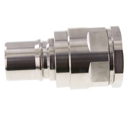 Stainless Steel DN 40 Hydraulic Coupling Plug G 1 1/2 inch Female Threads ISO 7241-1 B D 44.5mm