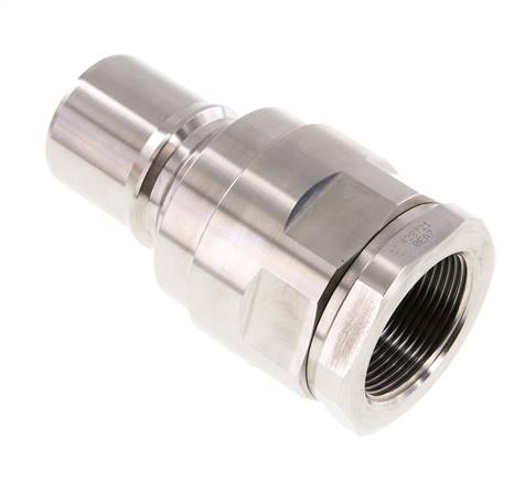 Stainless Steel DN 40 Hydraulic Coupling Plug G 1 1/2 inch Female Threads ISO 7241-1 B D 44.5mm
