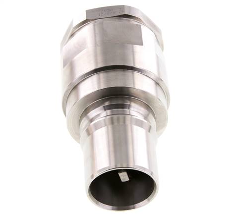 Stainless Steel DN 40 Hydraulic Coupling Plug G 1 1/2 inch Female Threads ISO 7241-1 B D 44.5mm