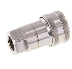 Stainless Steel DN 12.5 Hydraulic Coupling Socket 1/2 inch Female NPT Threads ISO 7241-1 B D 23.5mm