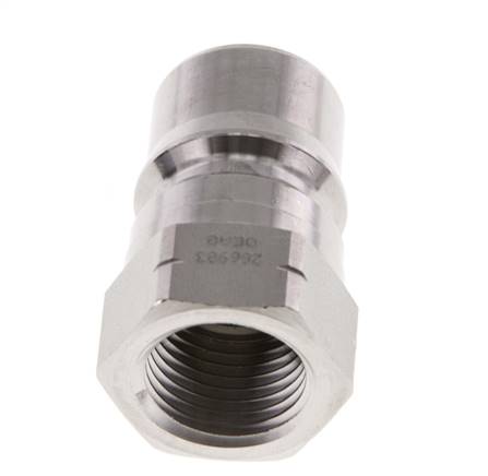 Stainless Steel DN 12.5 Hydraulic Coupling Plug 1/2 inch Female NPT Threads ISO 7241-1 B D 23.5mm