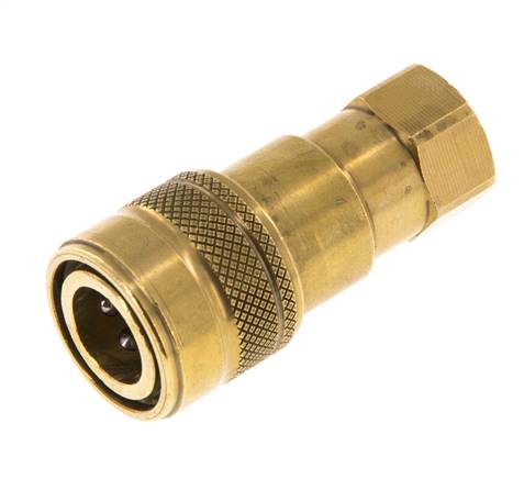 Brass DN 5 Hydraulic Coupling Socket G 1/8 inch Female Threads ISO 7241-1 B D 10.9mm