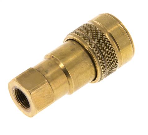 Brass DN 5 Hydraulic Coupling Socket G 1/8 inch Female Threads ISO 7241-1 B D 10.9mm
