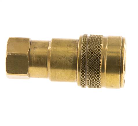 Brass DN 5 Hydraulic Coupling Socket G 1/8 inch Female Threads ISO 7241-1 B D 10.9mm