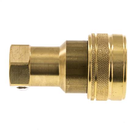 Brass DN 12.5 Hydraulic Coupling Socket G 1/2 inch Female Threads ISO 7241-1 B D 23.5mm