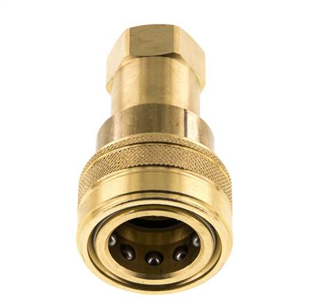 Brass DN 12.5 Hydraulic Coupling Socket G 1/2 inch Female Threads ISO 7241-1 B D 23.5mm