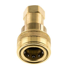 Brass DN 12.5 Hydraulic Coupling Socket G 1/2 inch Female Threads ISO 7241-1 B D 23.5mm