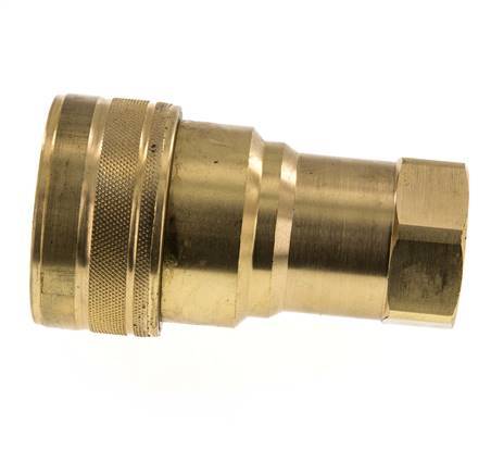 Brass DN 40 Hydraulic Coupling Socket G 1 1/4 inch Female Threads ISO 7241-1 B D 44.5mm