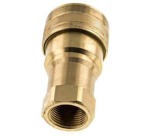 Brass DN 50 Hydraulic Coupling Socket G 2 inch Female Threads ISO 7241-1 B D 63.2mm