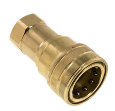 Brass DN 40 Hydraulic Coupling Socket G 1 1/4 inch Female Threads ISO 7241-1 B D 44.5mm