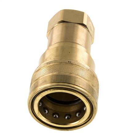 Brass DN 50 Hydraulic Coupling Socket G 2 inch Female Threads ISO 7241-1 B D 63.2mm