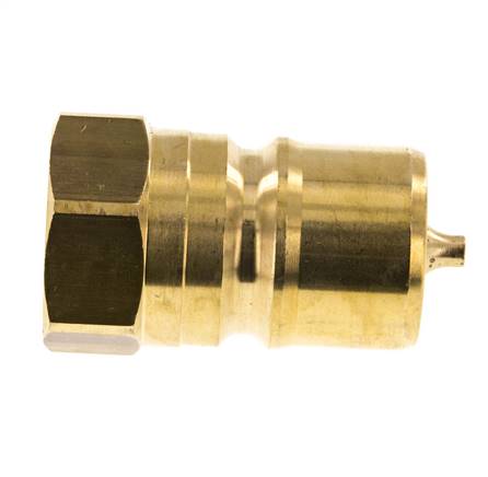 Brass DN 20 Hydraulic Coupling Plug G 3/4 inch Female Threads ISO 7241-1 B D 31.4mm