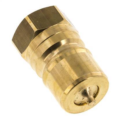 Brass DN 20 Hydraulic Coupling Plug G 3/4 inch Female Threads ISO 7241-1 B D 31.4mm