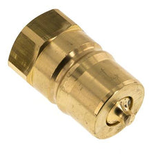 Brass DN 25 Hydraulic Coupling Plug G 1 inch Female Threads ISO 7241-1 B D 37.8mm