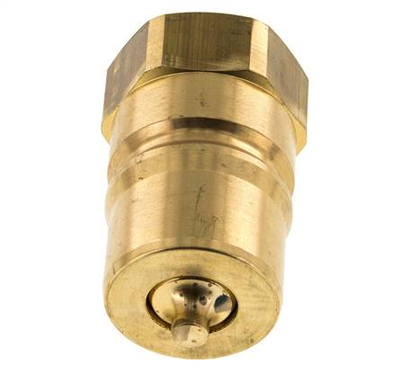 Brass DN 25 Hydraulic Coupling Plug G 1 inch Female Threads ISO 7241-1 B D 37.8mm