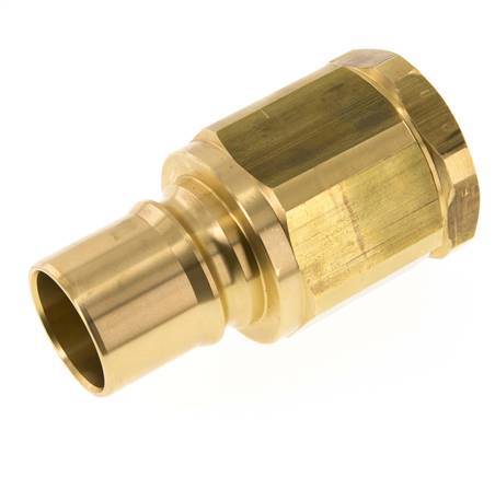 Brass DN 40 Hydraulic Coupling Plug G 1 1/2 inch Female Threads ISO 7241-1 B D 44.5mm