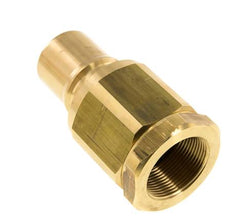 Brass DN 50 Hydraulic Coupling Plug G 2 inch Female Threads ISO 7241-1 B D 63.2mm
