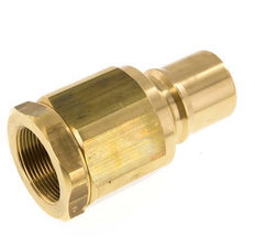 Brass DN 40 Hydraulic Coupling Plug G 1 1/2 inch Female Threads ISO 7241-1 B D 44.5mm