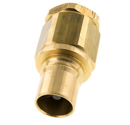 Brass DN 50 Hydraulic Coupling Plug G 2 inch Female Threads ISO 7241-1 B D 63.2mm