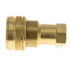 Brass DN 12.5 Hydraulic Coupling Socket 1/2 inch Female NPT Threads ISO 7241-1 B D 23.5mm