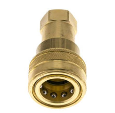 Brass DN 12.5 Hydraulic Coupling Socket 1/2 inch Female NPT Threads ISO 7241-1 B D 23.5mm