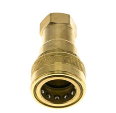 Brass DN 20 Hydraulic Coupling Socket 3/4 inch Female NPT Threads ISO 7241-1 B D 31.4mm