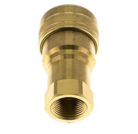 Brass DN 40 Hydraulic Coupling Socket 1 1/2 inch Female NPT Threads ISO 7241-1 B D 44.5mm
