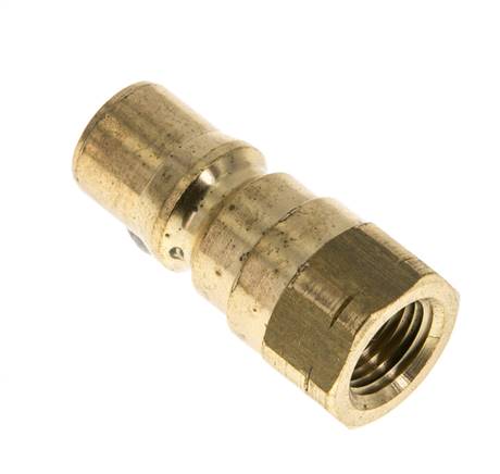 Brass DN 5 Hydraulic Coupling Plug 1/8 inch Female NPT Threads ISO 7241-1 B D 10.9mm