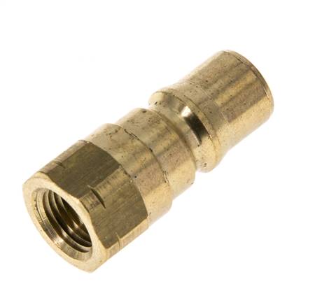 Brass DN 5 Hydraulic Coupling Plug 1/8 inch Female NPT Threads ISO 7241-1 B D 10.9mm
